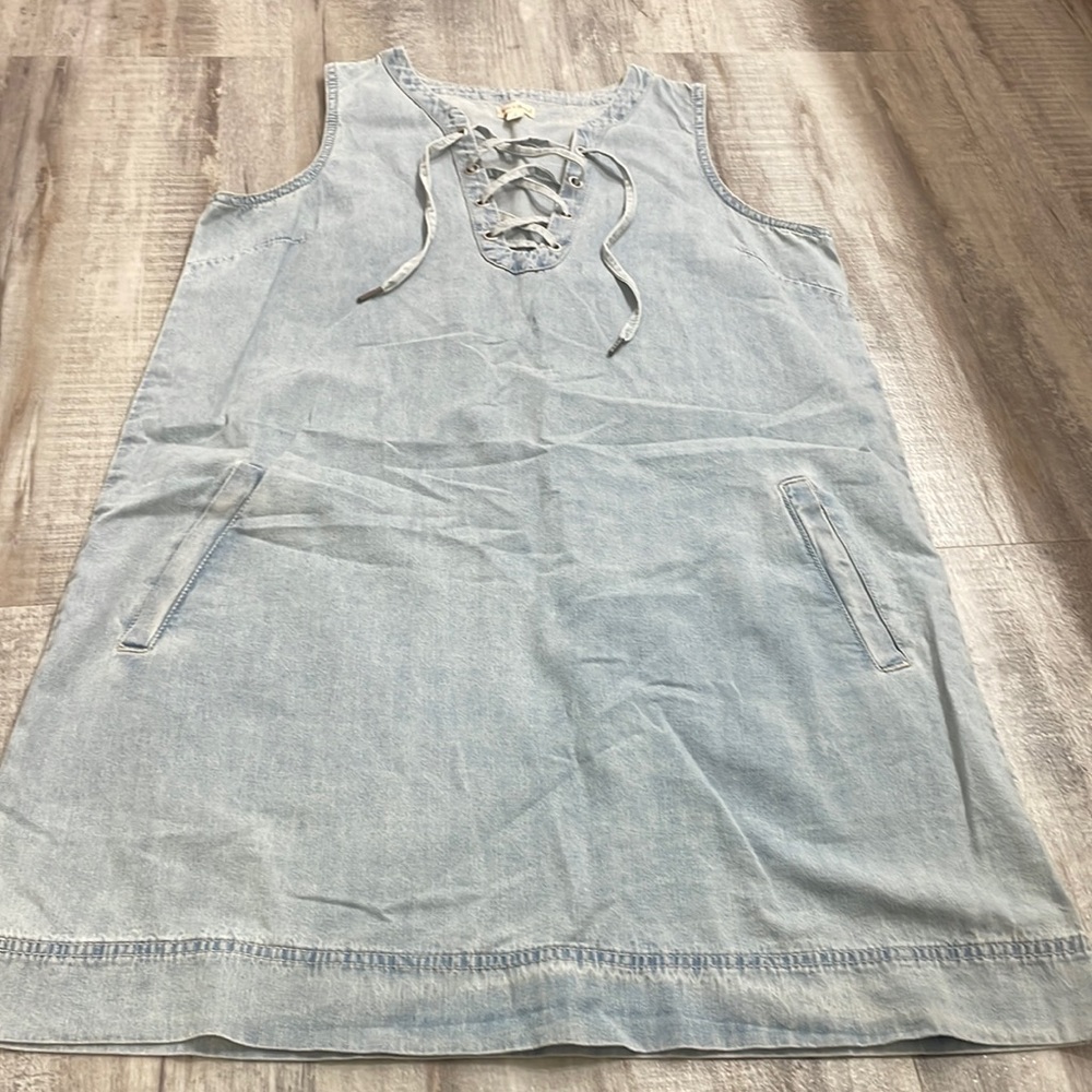 Hem & Thread Chambray Tank Dress Size Large